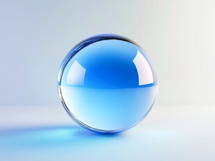 纯净蓝紫色球体