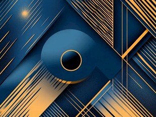 几何图形组合插画