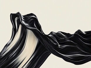 高端山水线包装插画