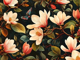 3d立体浮雕花卉花鸟