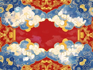 清朝云图高端云纹装饰
