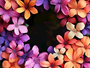 炫彩花朵壁纸