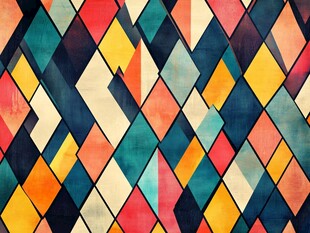 几何拼接背景墙