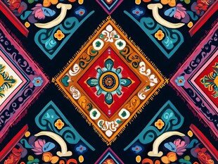 酷炫民族风家纺图案