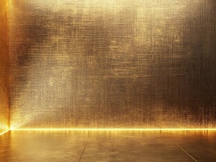 金色光影墙壁