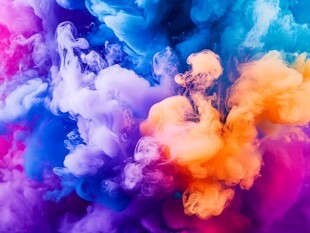 绘画梦幻烟雾五彩