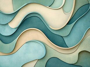 简洁大气拼色曲线纹理