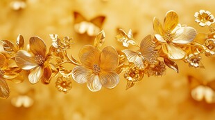 金色蝴蝶花卉
