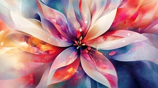 抽象花朵绚丽炫彩背景