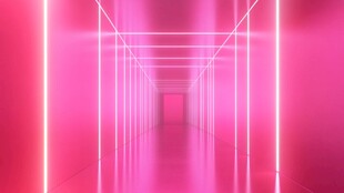 粉红色的梦幻长走廊