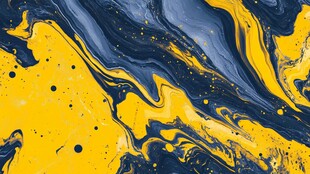黄色流体艺术画