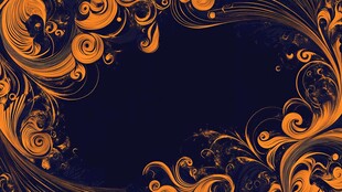 深蓝色浪漫深邃花纹