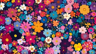 彩色花朵壁纸