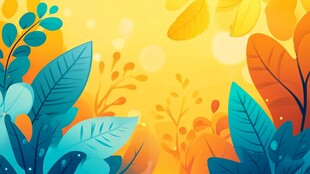 植物背景扁平插画