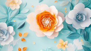 3d立体简约花