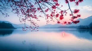 日出江花红胜火