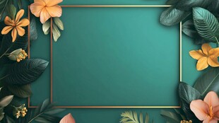 植物背景扁平插画