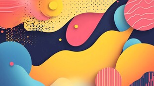 扁平流体风年会背景