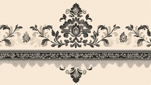 欧式花纹横幅