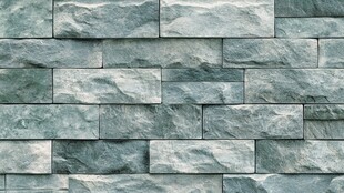 蓝色石头装饰墙