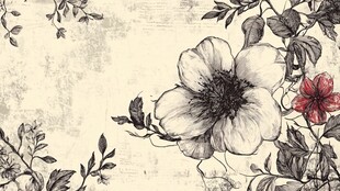 手绘欧式复古玫瑰