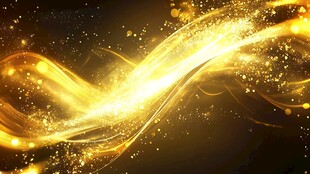 流光渐变金色炫酷飘带