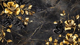 黑金花背景墙