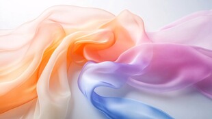 飞舞绚丽彩色丝绸