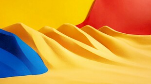 炫彩撞色立体质感背景