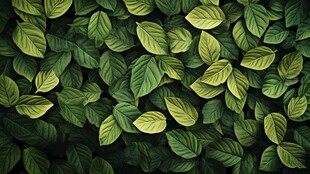 高清绿叶背景图片