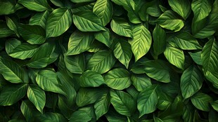 高清绿叶背景图片