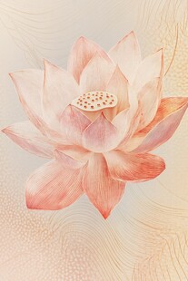 莲花插画啊