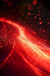 红色科技感光晕背景