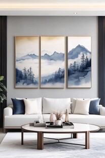 泼墨大厅壁画客厅挂画