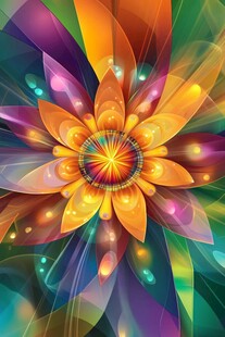 彩色绚丽梦幻唯美花朵