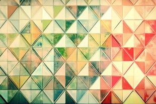 几何渐变色块背景墙