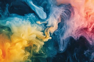 绘画梦幻烟雾五彩