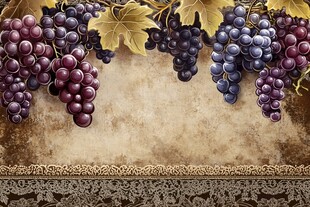 葡萄暖色背景墙
