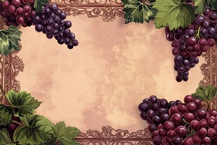 葡萄暖色背景墙
