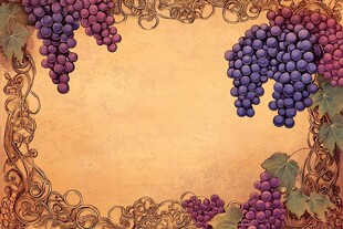 葡萄暖色背景墙