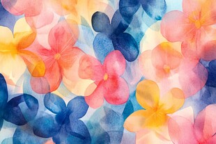 五色花唯美背景