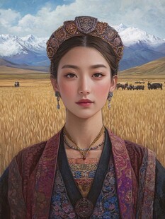 新疆插画女孩