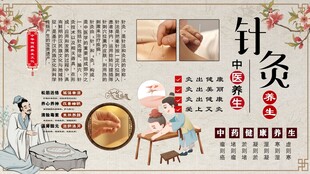 针炙背景墙