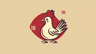 鸡设计logo