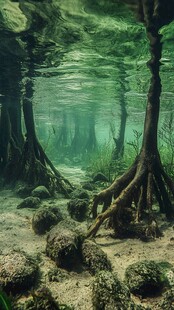 水下的树木