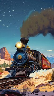 复古铁路运输场景