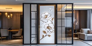 艺术玻璃推拉门