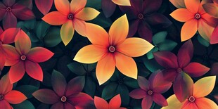 炫彩花朵壁纸