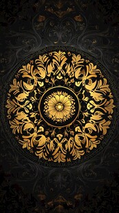 欧式圆形浮雕金花