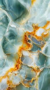 蓝色透光大理石装饰画